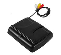 Alipis Foldable Car Display Screen for Backup Camera Compatible with Vehicles Real Rear View Monitor for Parking Safety and Reversing Assistance Black Screen Auto Display When