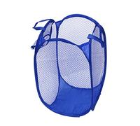 Alipis Foldable Laundry Hamper Basket Mesh Design Blue for College Dorms Small Spaces Easy to Open and Store for Dirty Clothes Laundry Organization