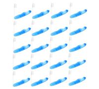 Alipis Foldable Portable Toothbrushes Convenient Folding Oral Cleaning Brushes 20pcs with Soft Bristles Compact Plastic Abs Material for Travel and Home Use
