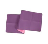 Alipis Foldable TPE Yoga Mat 183x61x0.6cm Non-Slip Dual-Color Purple and Pink Travel Exercise Mat Knee and Elbow Cushion for Pilates and Floor Workouts