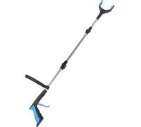 Alipis Folding 3-section Trash Grabber Tool Blue Long Handle Garbage Picker Clamp Litter Grab Tool for Outdoor Cleanup and Waste Collection