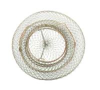 Alipis Folding Iron Fishing Cage Crab Basket with Mesh Wire Fish Trap Net for Outdoor Use Large Capacity Collapsible Design for Easy Storage