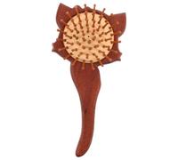 Alipis Fox-shaped Sandalwood Padded Massage Comb for Scalp Massage Handmade Wooden Paddle Brush for Women and Boys and Girls Natural Styling Comb for Detangling Curly Hair