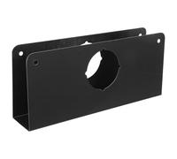 Alipis Front Door Reinforcement Plate for 42-46mm Thick Doors with 60mm Backset Deadbolt Fixing Filler Cover Plate Black Stainless Steel Lock Strike with Screws for Home Security Repair