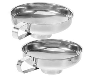 Alipis Funnels with Compact Design Wide Mouth Stainless Steel 2pcs and Ashes Filling Sturdy Mini Funnel Set for Cremation Jewelry for Outdoor and DIY Cremation Jewellery Use