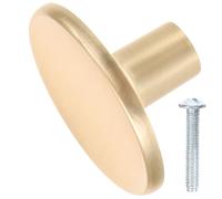 Alipis Furniture Knobs Pull Handle in Gold Brushed Finish for Cabinet and Wardrobe Doors, Single-Hole Design for European Style Interiors