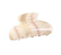 Alipis Geometric Striped Hair Clamp Claw Made of Acetate Sheet with Secure Grip and Tight Hold, Bath Hair Clip for Women and Girls in White