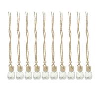 Alipis Glass Car Diffuser Bottles Delicate Appearance and Excellent Workmanship 10pcs 8ml with Wooden Caps, Reusable Hanging Air Freshener Perfume Containers for Car and Wardrobe