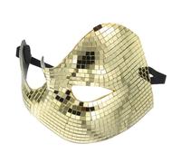 Alipis Glitter Disco Mask Half Face Breathable Masquerade Mirror Finish for Halloween Party Cosplay Fancy Dress Prom Ball Accessory