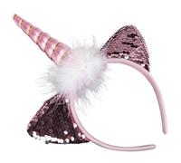 Alipis Glowing Unicorn Cat Ears Headband LED Light Up Party Flash Headdress for Birthday Festival Accessories Cosplay Performance Hair Hoop