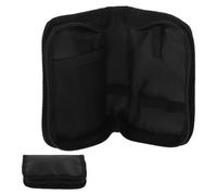 Alipis Glucometer Case Organizer with PVC and Fabric, Compact Black Holder for Diabetic Supplies, Lightweight Scratch-Resistant Pouch for Home and Outdoor Use