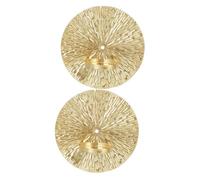 Alipis Gold Candle Holders 2Pcs Round Metal Wall Mounted Candle Holders for Home Decor Living Room Bedroom Sconces 6 Inch