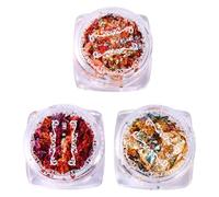 Alipis Gold Leaf Flakes Manicure Accessory 3pcs Metallic Foil Flakes Set for Nail Art Decoration DIY Beauty Care