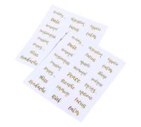 Alipis Gold Letter Essential Oil Bottle Label Stickers, 5pcs Adhesive Alphabet Tags for Oil Bottles, 14x12cm Self-Adhesive Decorative Stickers for Aromatherapy and Craft Use