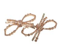 Alipis Golden Bowknot Shoe Clips Iron Rhinestone Shoe Decoration Charms Resistant against Rust and Fading 1 Pair with Easy Installation and Removal for Pumps Heel for Variety