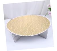 Alipis Golden Dot Pattern Paper Cake Stand Single-tier Foldable Cupcake Display Tray for Parties Weddings Birthdays and Showers