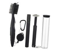 Alipis Golf Club Groove Sharpener Tool with Dual-sided Retractable Brush Portable Cleaning Kit for Golf Clubs for Men the Go