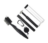 Alipis Golf Club Groove Sharpener with Dual-sided Brush and Retractable Buckle Nylon Steel Bristles Cleaner Tool for U Grooves Portable Golf Equipment for Men and Golfers