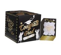 Alipis Graduation Season Message Box with Cards Large Capacity Cardboard Voting Message Holder for Kindergarten to College Parties Easy to Assemble Multipurpose Graduation and Back to