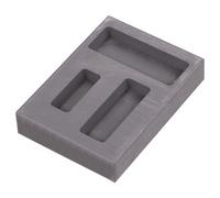 Alipis Graphite Ingot Mold and Impact Resistance Melting Casting Mould 3 Slots with High Purity Graphite Material for Non-Ferrous Metal and Silver Suitable for Emergency Heat Or Cold