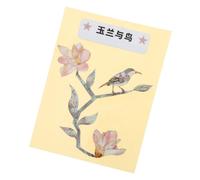 Alipis Guitar Headstock Sticker Inlay Decal Acoustic Guitar Stickers Decorative Inlay for Headstock Panel Magnolia and Bird Design