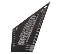 Alipis Guitar String Action Gauge Ruler High Precision Fret Rocker Luthier Tool for Electric and Acoustic Guitars Black Geometric Pattern for Accurate String Height Measurement