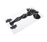 Alipis Gym Wall Sticker Sportsman Holding Dumbbell Decal 42X82Cm Adhesive Gym Wall Art for Workout Room