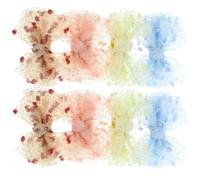 Alipis Hair Bow Clips 8Pcs Mesh Yarn Accessories Multicolour Semi- Bows for School and Outings