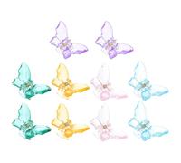 Alipis Hair Clips Acrylic Material 10pcs Butterfly Assorted Colour Easy to Wear and Not Easy to Break Hair Accessories for Women Daily Life and Ceremonies