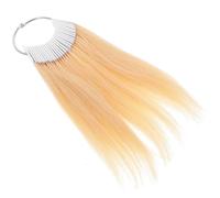 Alipis Hair Dye Samples Chart 30Pcs Natural Human Hair Rings for Salon Testing and Dyeing Color Experiment and Colorists