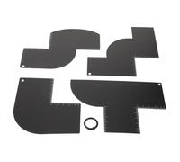 Alipis Hairline Stencil for Men with Measurement Ruler and Hoop Beard Shaper Template Kit S Precise Hair Fade Guide for Symmetrical Beard and Hairline Styling