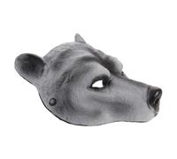 Alipis Halloween Bear Mask 3d Animal Face Cover for Halloween Season Grey | Plush Fabric, Breathable Fit, Realistic Textures, for Adults, School Plays and Masquerade Balls
