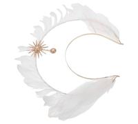 Alipis Halloween Decorations Circular Crown Headpiece Headband Queen Hair Hoop for Cosplay Party Wedding Events Nun Costume Accessories