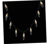Alipis Halloween Skeleton String Lights LED Fairy Lights Halloween Battery Operated 2m 10 Warm White Skeletons for Decor Parties Home Decorations