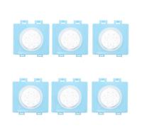 Alipis Hamster Cage Open Port Connector 6 Pieces Blue Plastic Tunnel Connection Module with End Caps for Small Animal Cage Bathroom Extension