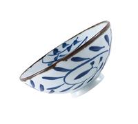 Alipis Hand Painted Japanese Style Ceramic Bowl Multi-Purpose Blue Noodle Bowl for Party and Decoration Suitable for Japanese Cuisine and Dessert
