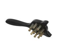 Alipis Handcrafted Cowhorn Cat Shape Hair Brush with Airbag Paddle Detangler Gentle Scalp Massage Comb for Curly Thick Wet Dry Hair Facial and Meridian Massage Tool for Women and Travel