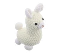 Alipis Handcrafted Crochet Alpaca Pendant Knitted Animal Soft Lightweight Keychain Ornament for Travel Home Office Artistic Yarn Accessory