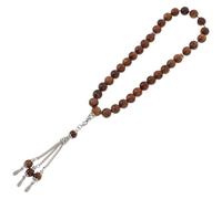 Alipis Handmade Wooden Islamic Rosary Beads Bracelet with Large Beads, Comfortable Feel and Middle Eastern Design, for Prayer and Ramadan Party Use