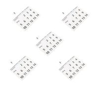 Alipis Handpan Drum Note Stickers 5pcs White Number Percussion Instrument Decals Removable Scale Labels for Beginners Music Training and Practice