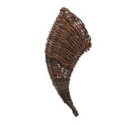 Alipis Handwoven Rustic Cornucopia Basket Multifunctional Storage Tray for Harvest Fruit Flowers Bread Serving Natural Conical Hanging Design for Fall Thanksgiving Home Decor
