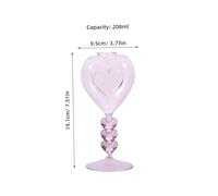 Alipis Heart Shaped Cocktail Glass with Straw Decorative Wine Goblet for Parties and Bars Elegant Stemmed Drinkware for Cocktails Wine Desserts and Salads Pink Goblet
