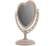 Alipis Heart-shaped Desktop Makeup Mirror Rotatable Double-sided Vanity Tabletop Mirror for Bedroom Dressing Table Decor Elegant Vintage Style