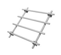 Alipis Heat Resistant Table Pad Small Stainless Steel Trivet for Cooking Kitchen Pot Holders Rubber Feet Protect Dining Table Surfaces Hot Pans