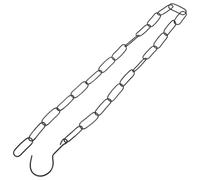 Alipis Heavy Duty Black Iron Chain for Clothes Hanging Display, Simple and Stylish Garment Hanging Chain with Hooks, Easy to Hang Clothes and Stable Connection, for Markets