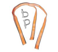 Alipis Heavy Duty Car Tow Strap with Reinforced Double Layer Polyester Rope Towing Strap Featuring U Shaped Hooks and Reflective Safety Design for Vehicle Rescue