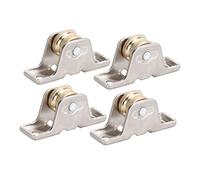 Alipis Heavy Duty Curtain Rail Track Roller Wheels 4pcs Single Bearing Alloy for Shower Curtains and Doors