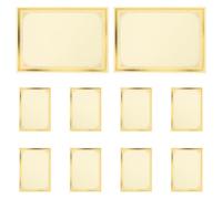 Alipis Heavyweight Certificate Papers A4 10Pcs Gold Foil Border Blank Inserts for Printing Diplomas Awards and Certificates for Professional Presentations
