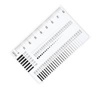 Alipis High Precision Plastic Surface Measurement Ruler Crack Width Detection Gauge Scratch and Spot Inspection Tool Double-sided Film Surface Defect Inspection Ruler for Concrete