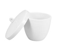 Alipis High Temperature Ceramic Crucible with Lid for Melting Chemical Analysis Laboratory Use Durable Porcelain for Ashing Industrial Applications
